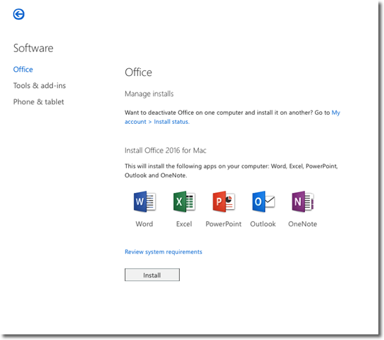 Download And Install Office Using Office 365 For Business On A Mac